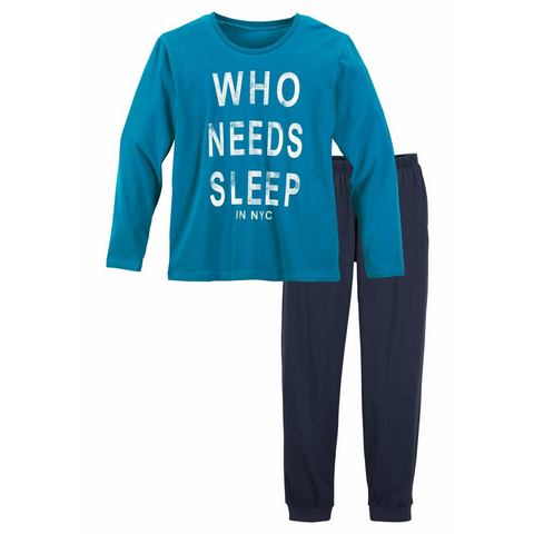 AUTHENTIC LE JOGGER Pyjama who needs sleep' (2-delig, 1 stuk)