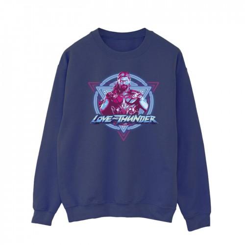 Marvel Thor Love en Thunder-sweatshirt met neonbadge voor heren