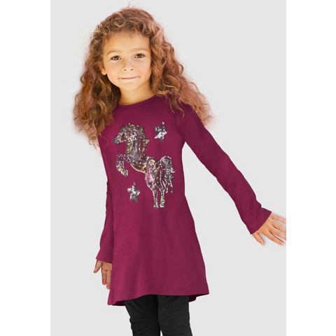 KIDSWORLD Shirt met lange mouwen Paard Lange mouwen, uitlopende snit, bedrukt, ronde hals