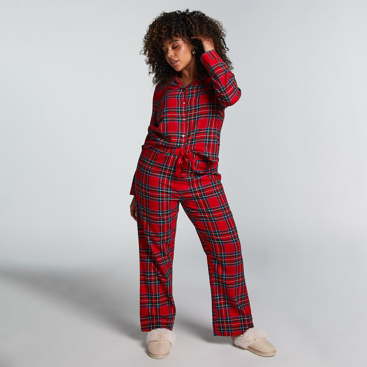 Hunkemöller Flannel Twill Check pyjama's, rood