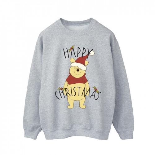 Disney Heren Winnie de Poeh Happy Christmas Holly Sweatshirt