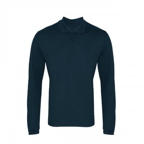 Premier Coolchecker piqué poloshirt met lange mouwen voor heren