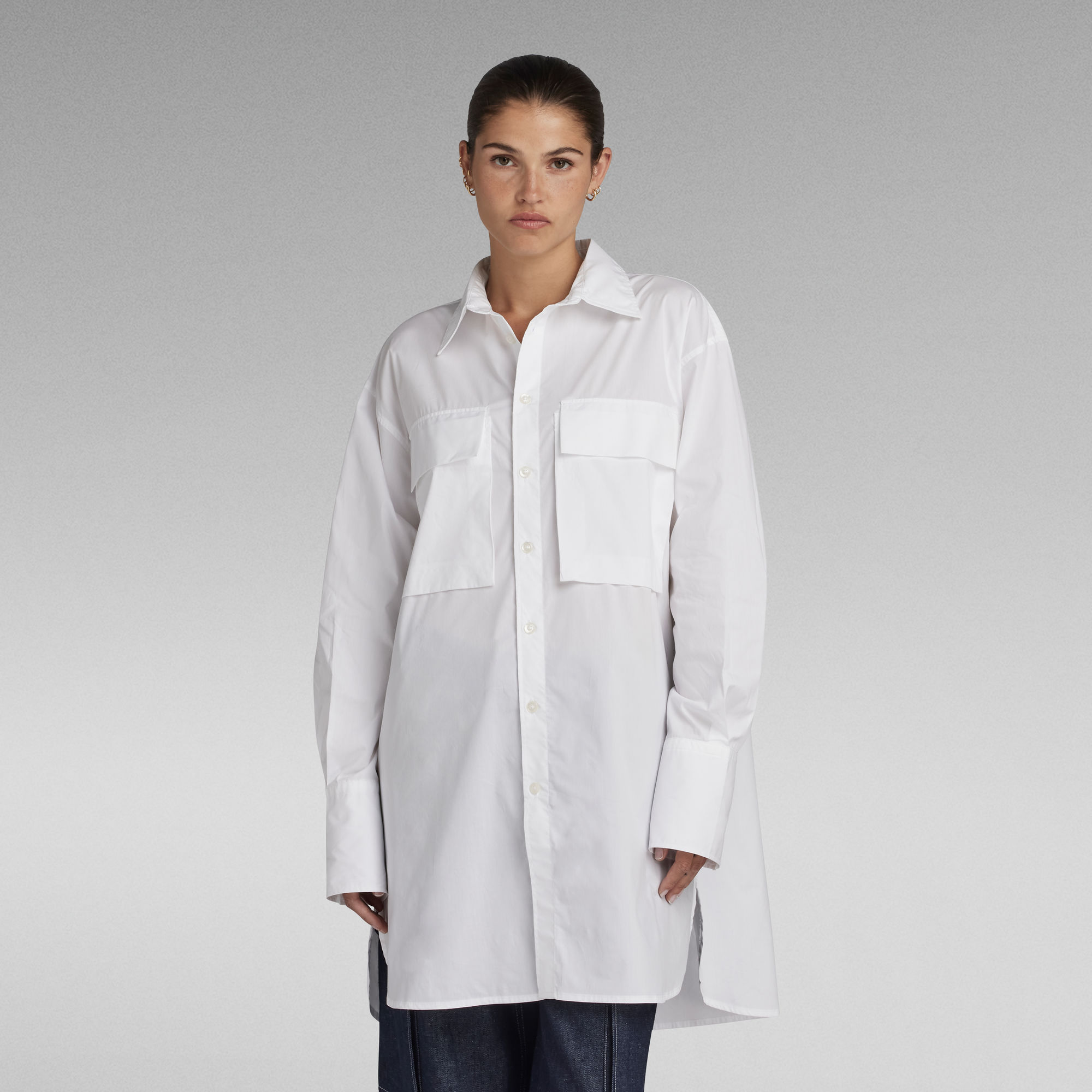 G-Star RAW Oversized Boyfriend Shirt - Wit - Dames