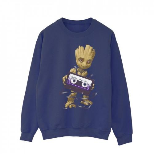 Marvel Heren Guardians of the Galaxy Groot Cosmic Tape Sweatshirt