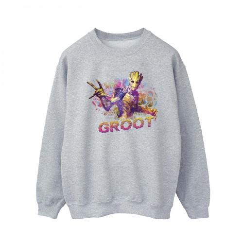 Marvel Heren Guardians of the Galaxy Abstract Groot Sweatshirt