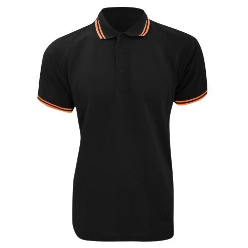 Kustom Kit Heren getipt piqué poloshirt met korte mouwen S grijs/Vloot