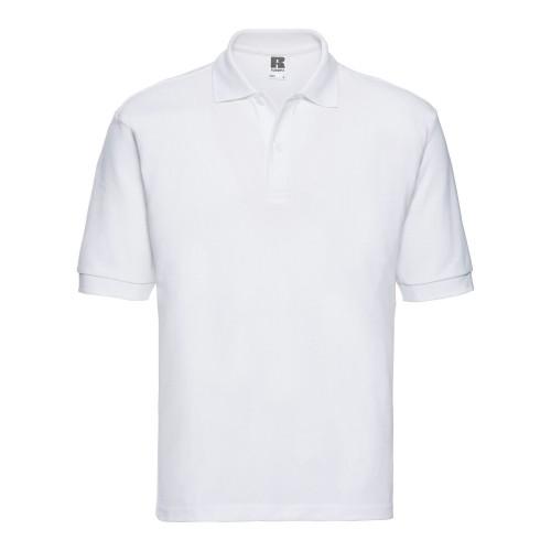 Russell polykatoen piqué poloshirt voor heren XL wit