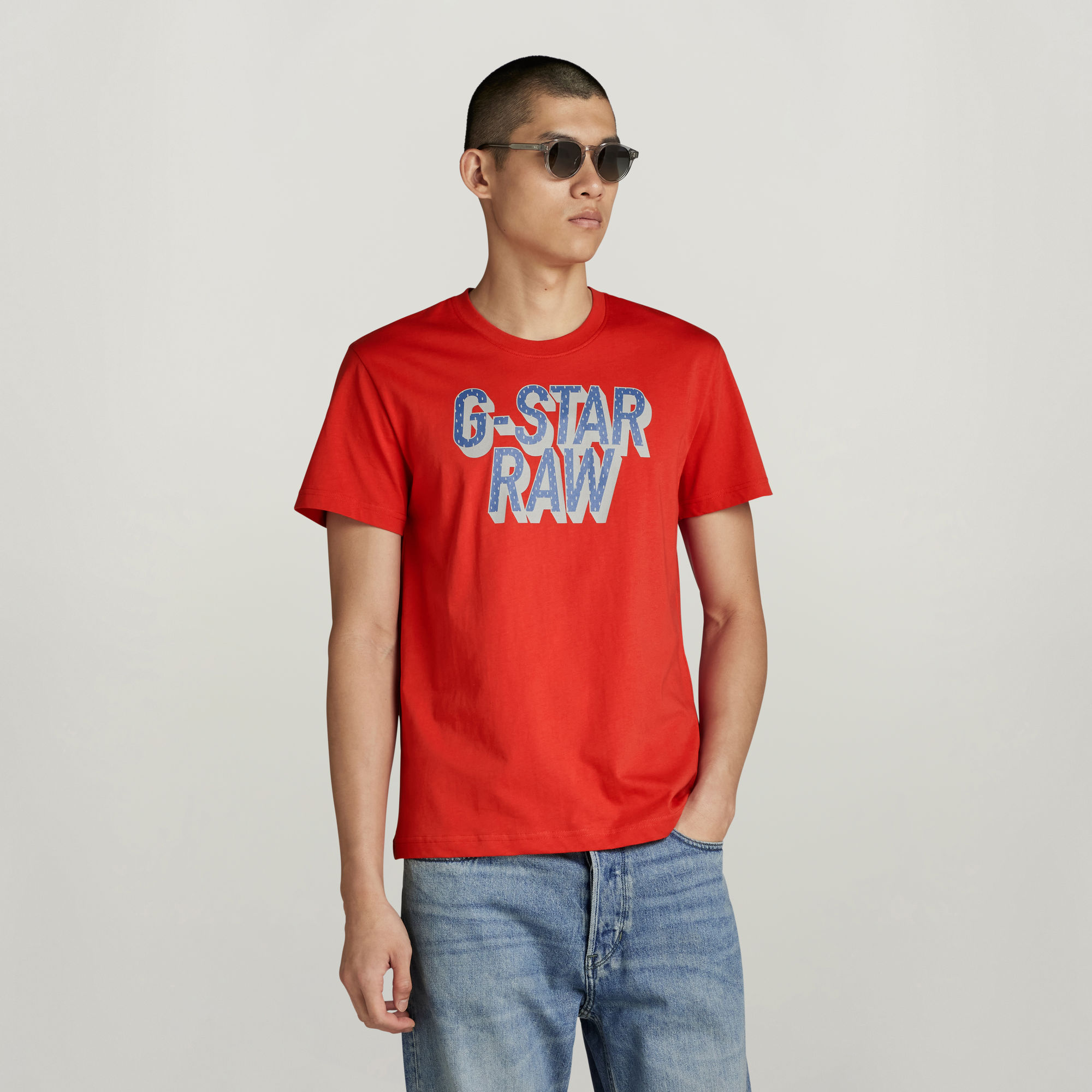 G-Star RAW 3D Dotted Graphic T-Shirt - Rood - Heren