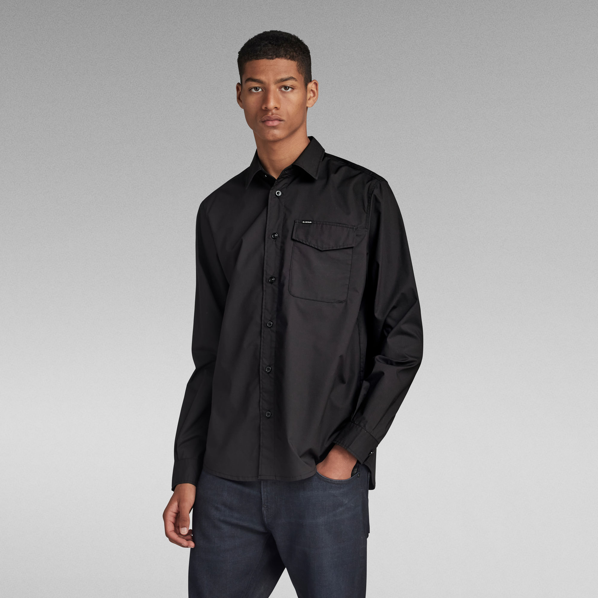 G-Star RAW Rine Regular Shirt - Zwart - Heren