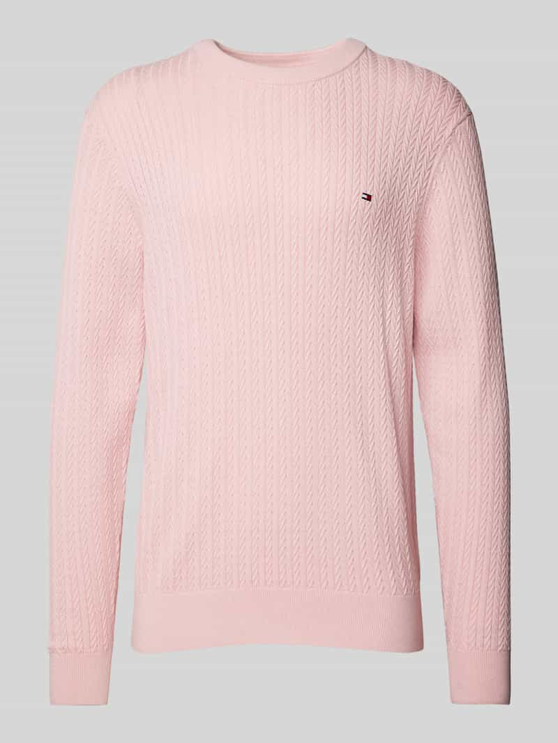 Tommy Hilfiger Slim fit gebreide pullover met visgraatstructuur