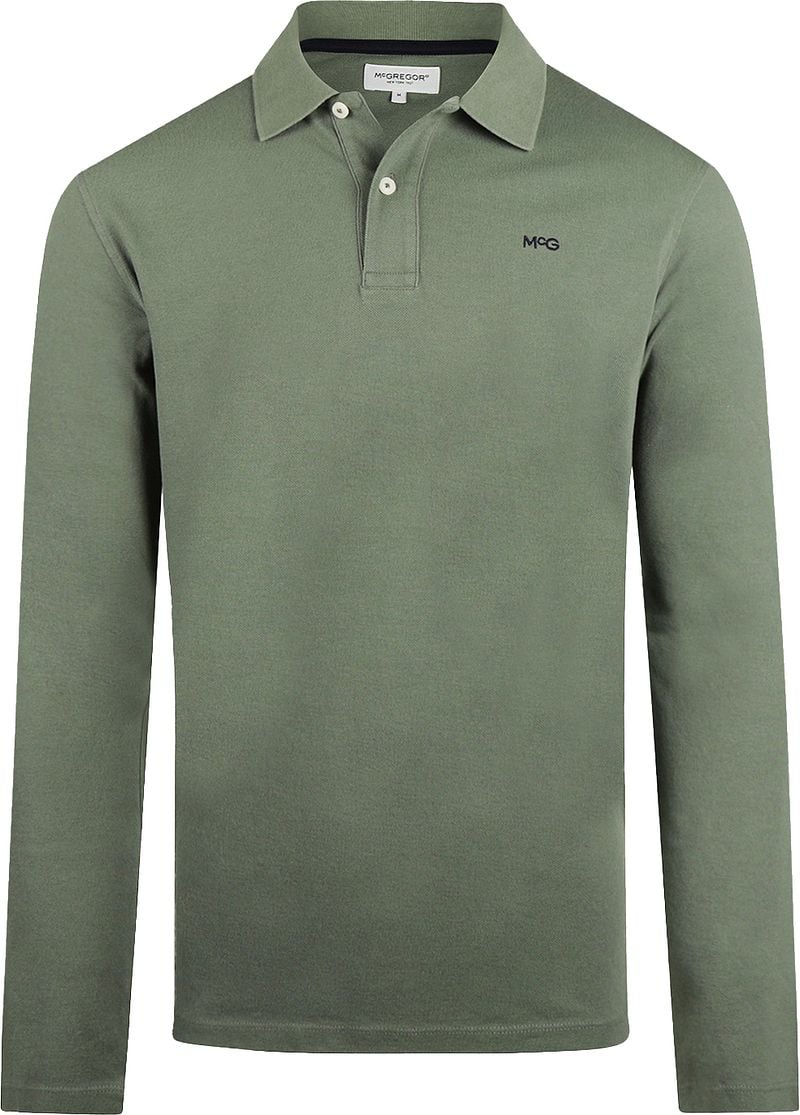 McGregor Long Sleeve Poloshirt Sage Groen