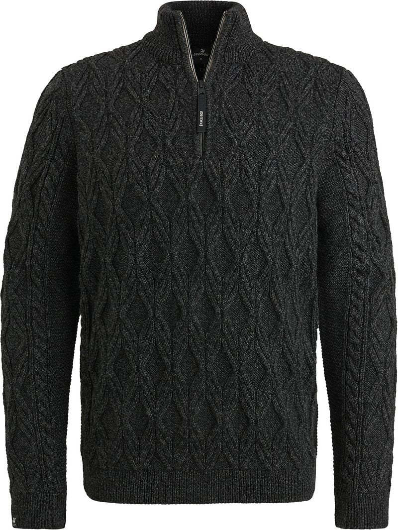 Vanguard Halfzip Pullover Heavy Knit Schwarz