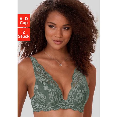 Petite fleur Push-up-bh in high apex-belijning, dessous (Set van 2)