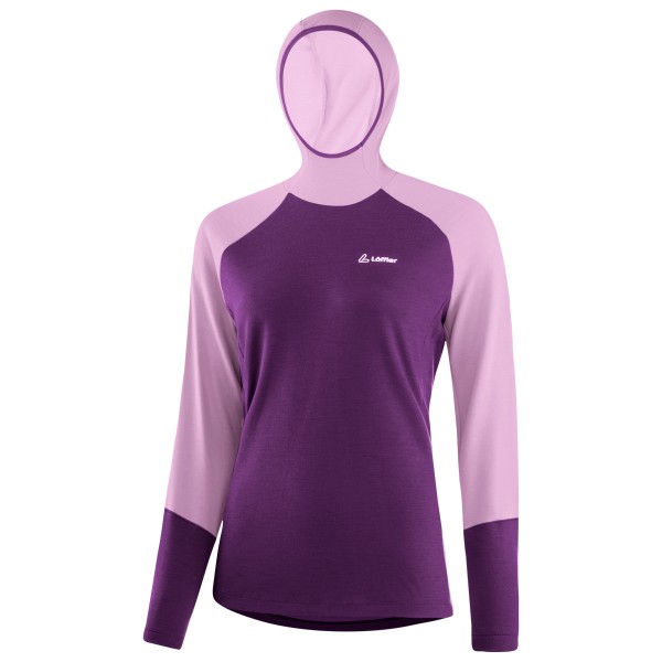 Löffler  Women's Hoody Transtex Merino - Merinoshirt, purper