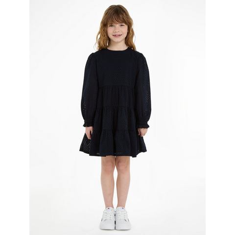 Tommy Hilfiger Volantjurk BRODERIE ANGLAISE DRESS