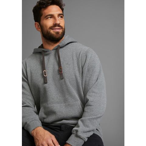 Man's World Hoodie lange mouwen, losse pasvorm, effen, met capuchon