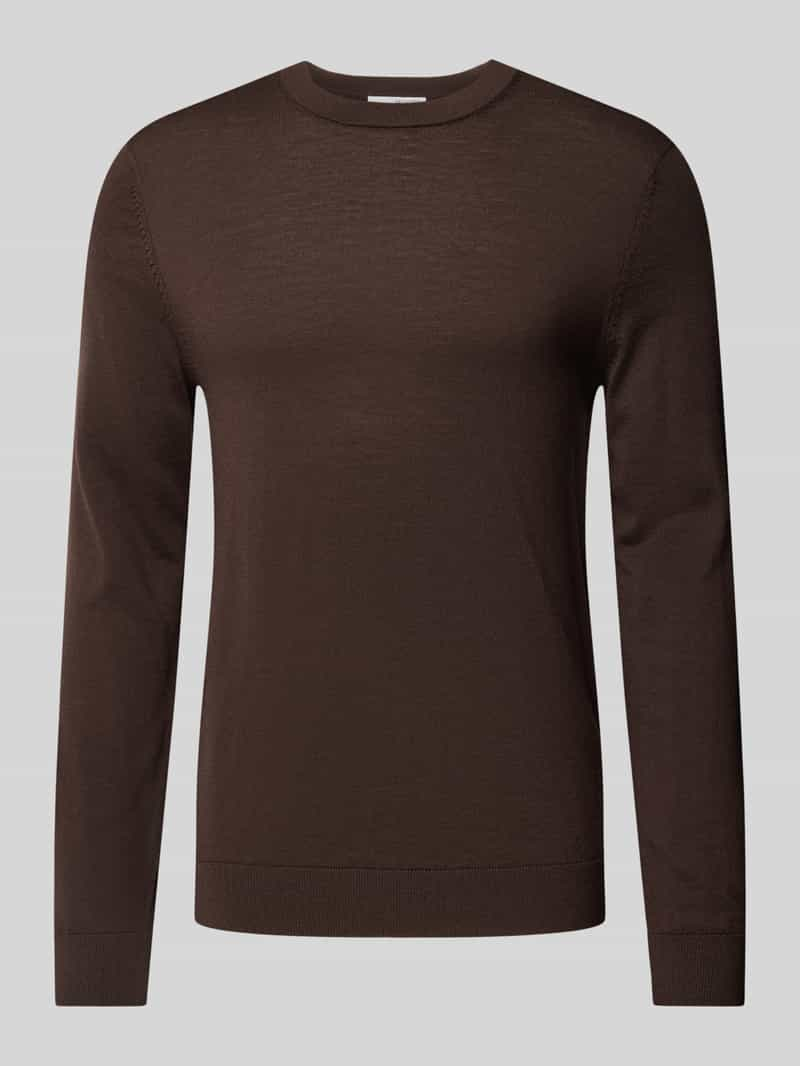 Selected Homme Gebreide pullover met ribboorden, model 'TRAY'