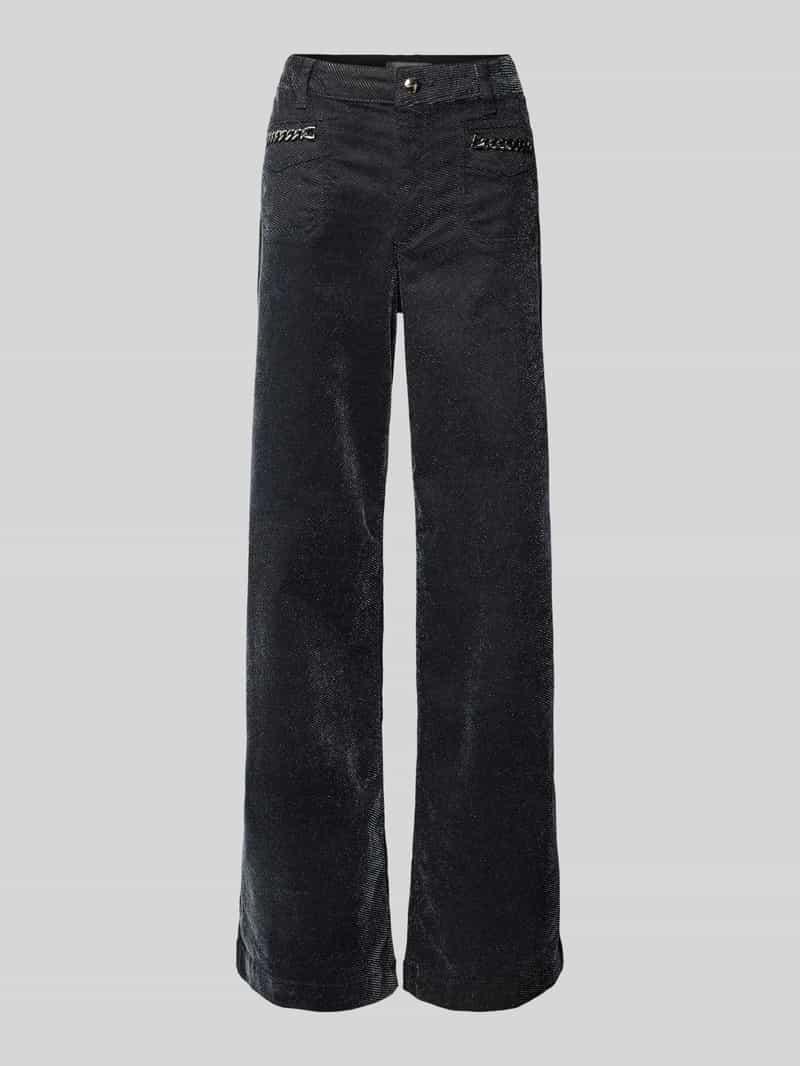 MOS MOSH Wide leg jeans met effectgaren, model 'Colette'