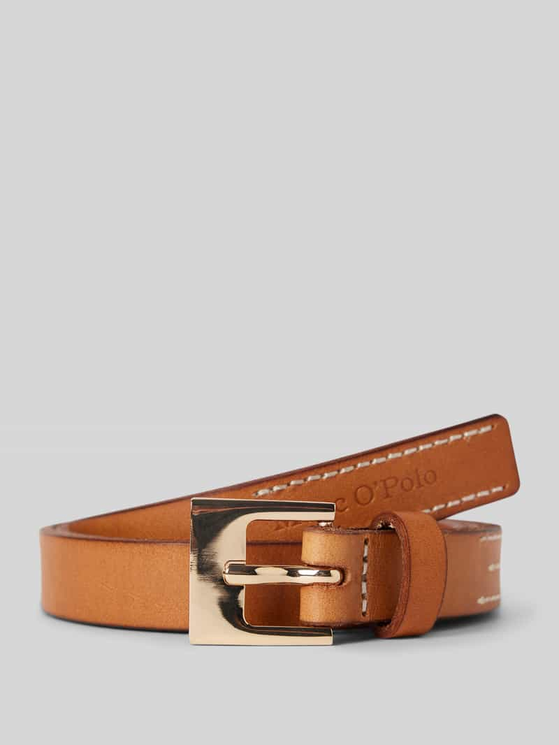 Marc O'Polo Riem van stijlvol runderleer met contrastkleurige stitching