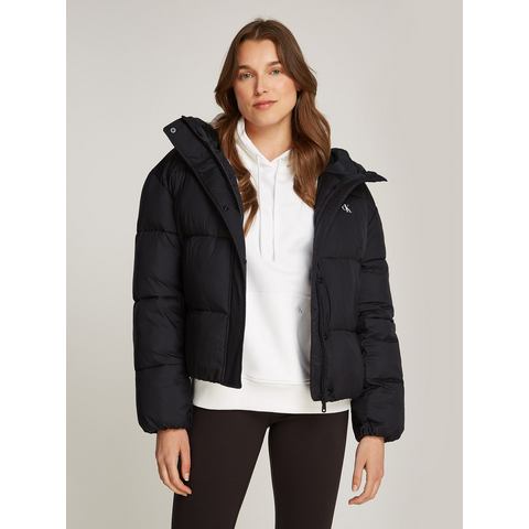 Calvin Klein Gewatteerde jas LOGO SHORT HOODED PUFFER