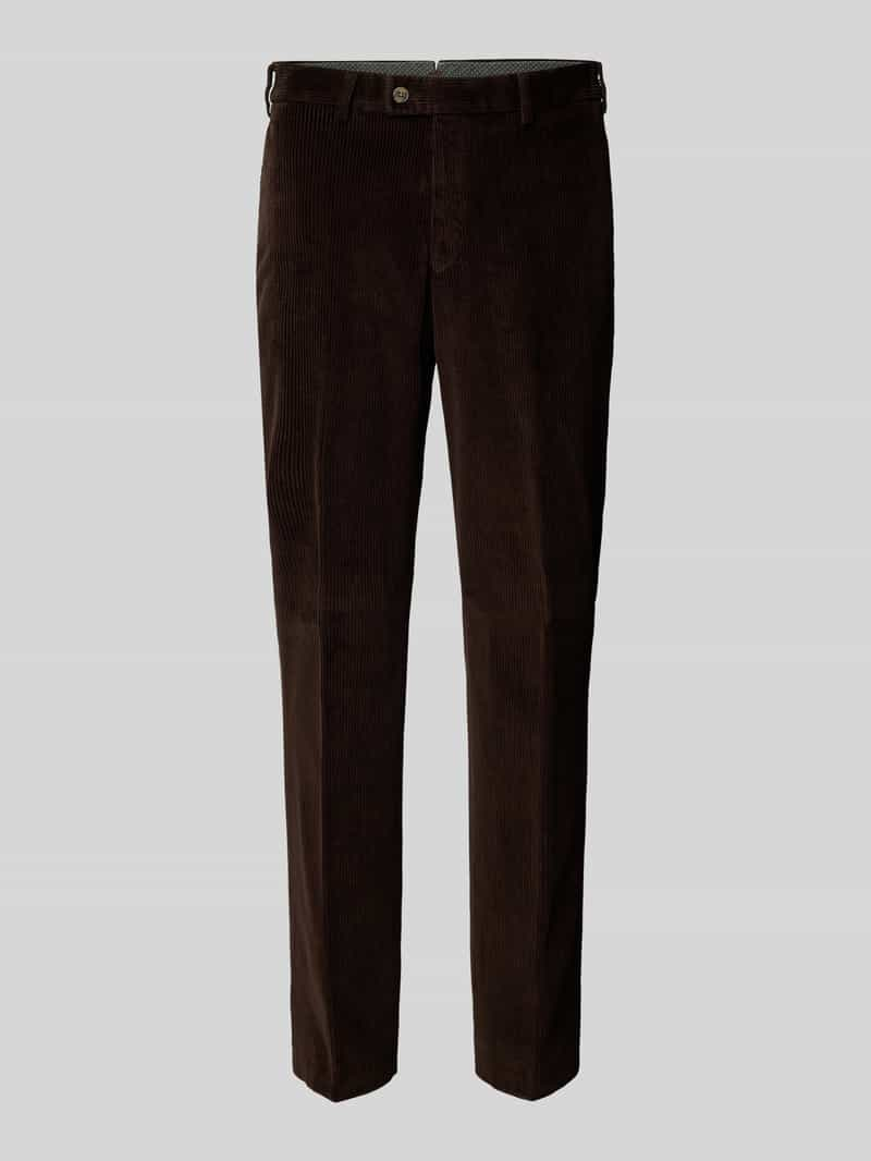 Hiltl Regular fit corduroy broek met riemlussen, model 'PARMA'