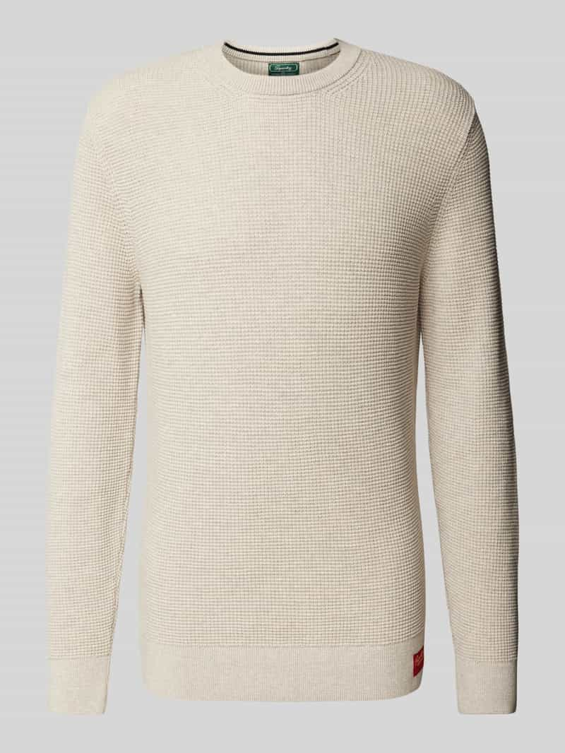 Superdry Gebreide pullover met ronde hals