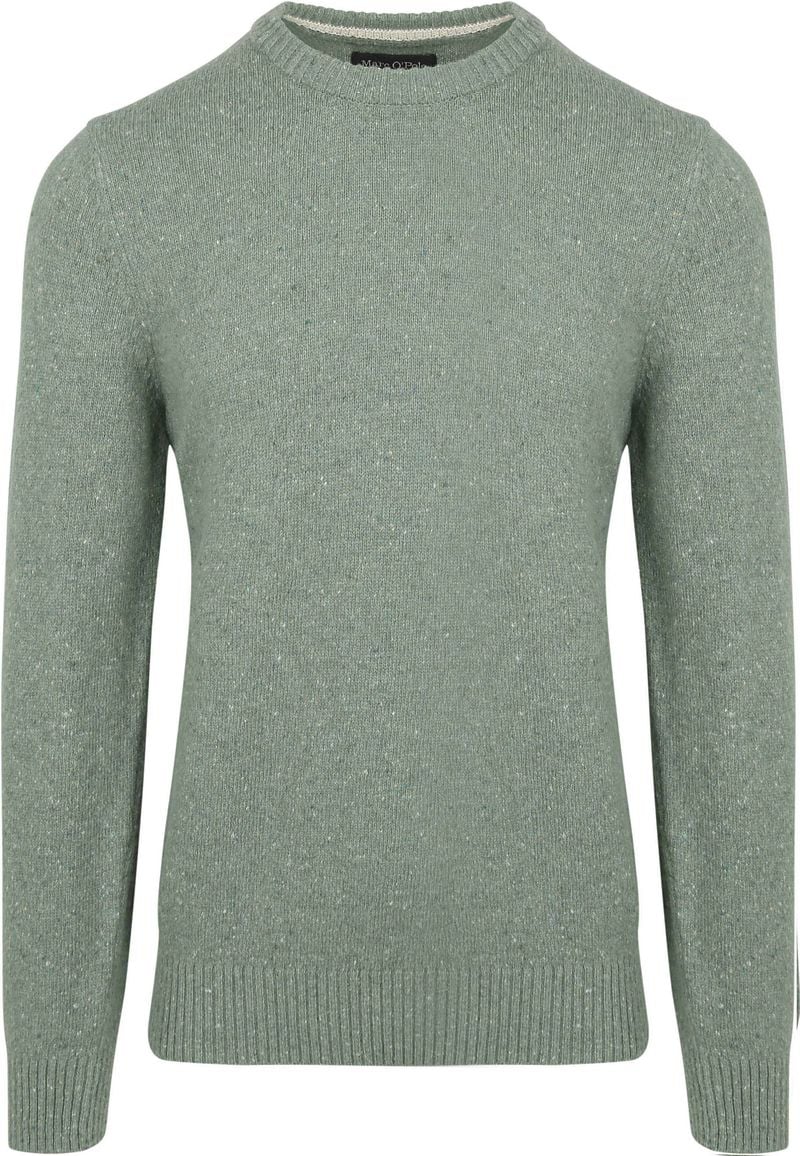 Marc O'Polo Pullover Tweed Wol Blend Groen