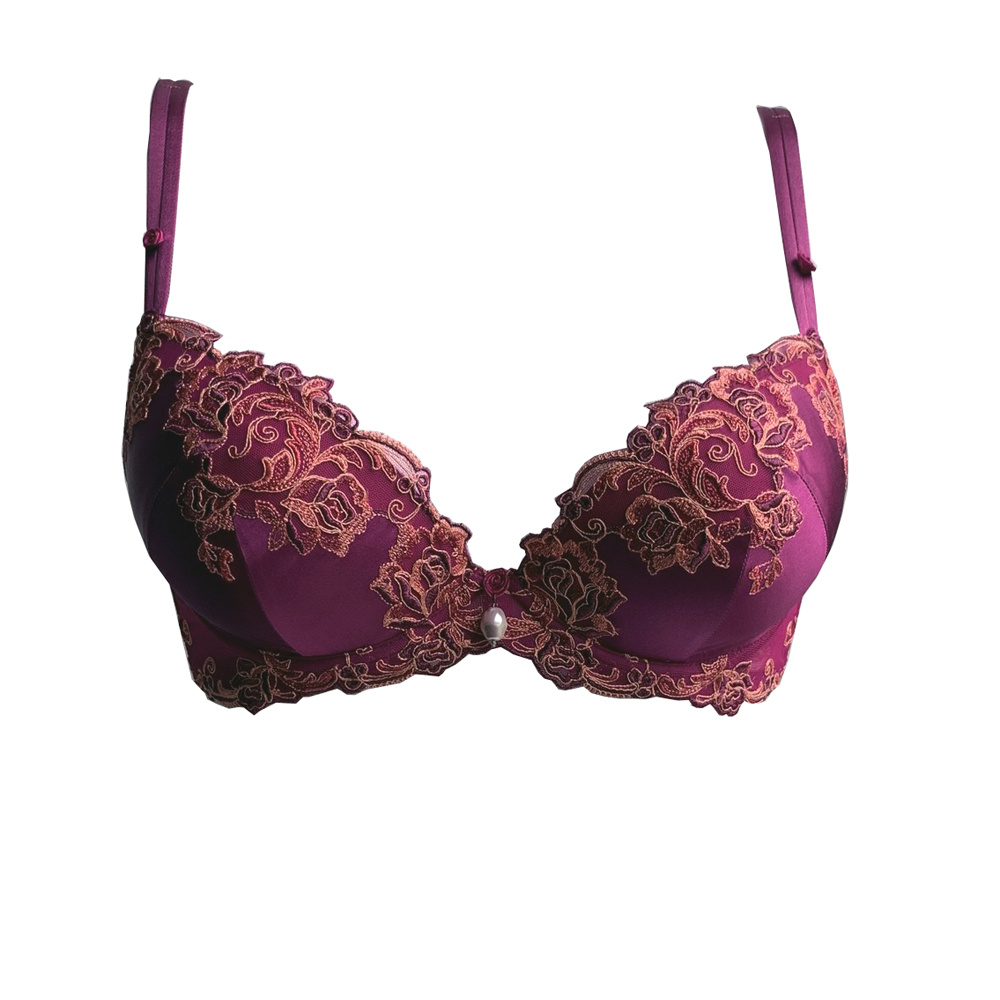 AMBRA lingerie BHs Silk Fuchsia Push-up BH rood 0628