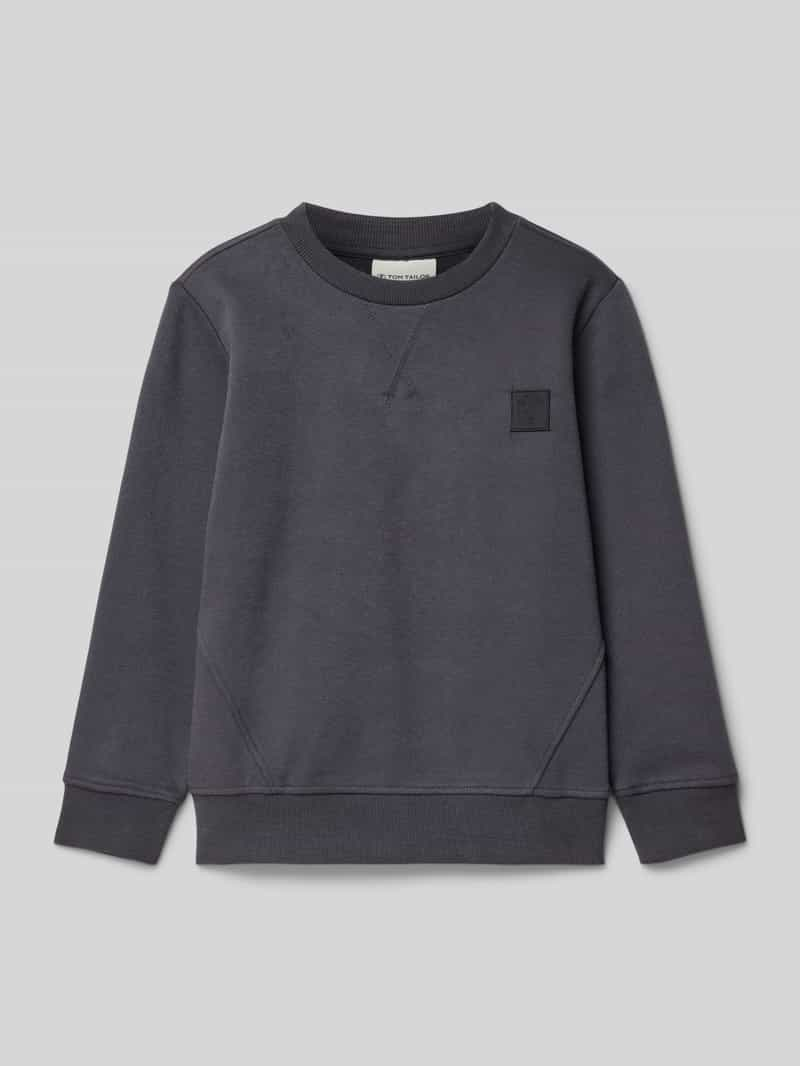 Tom Tailor Regular fit sweatshirt van katoenmix met motiefpatch