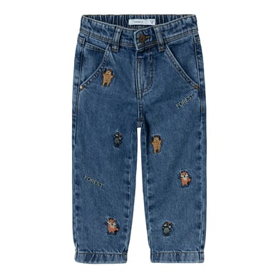 Name it Taps toelopende jeans Nmmsilas Donkerblauw Denim