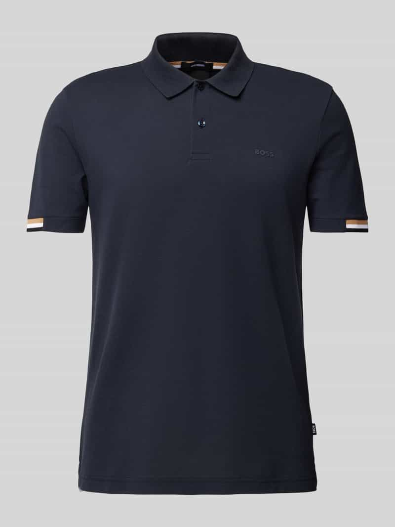 Boss Poloshirt met labelprint, model 'Parlay'