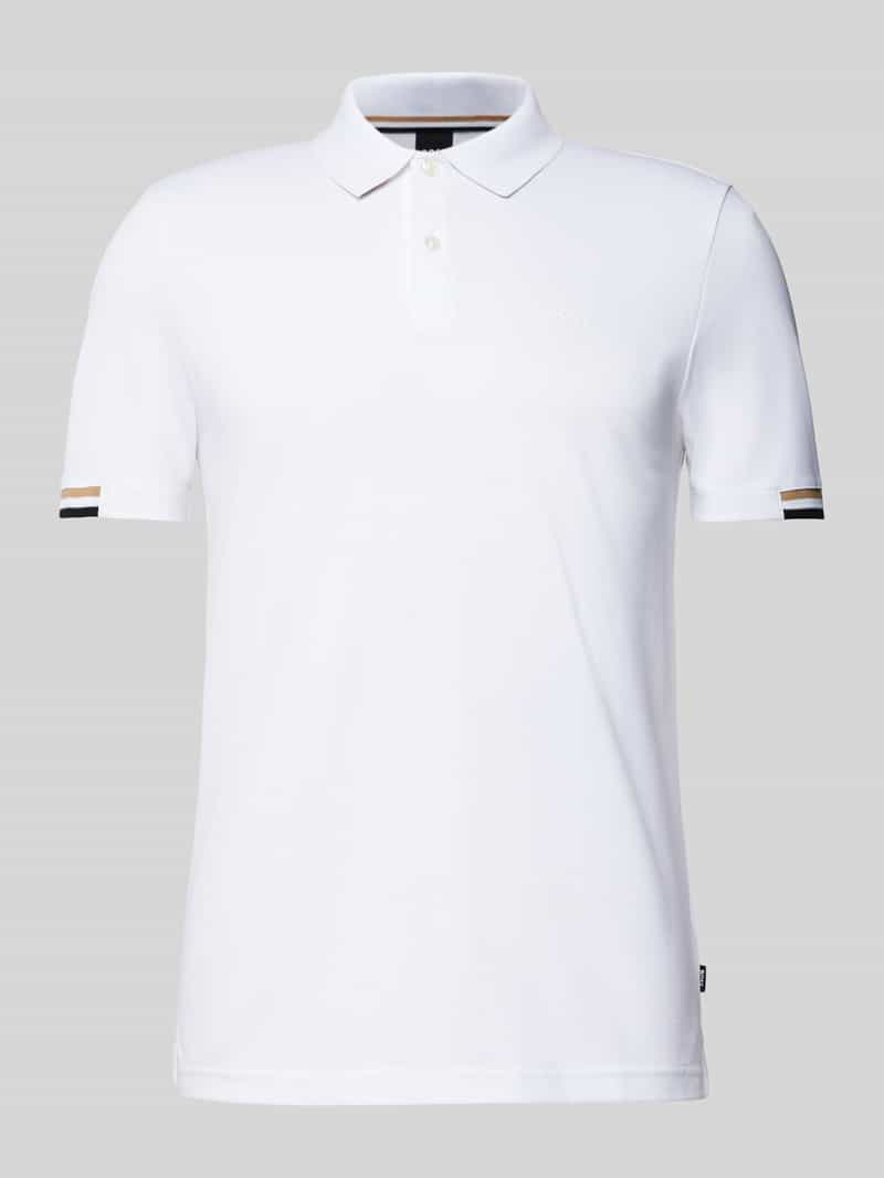 Boss Poloshirt met labelprint, model 'Parlay'