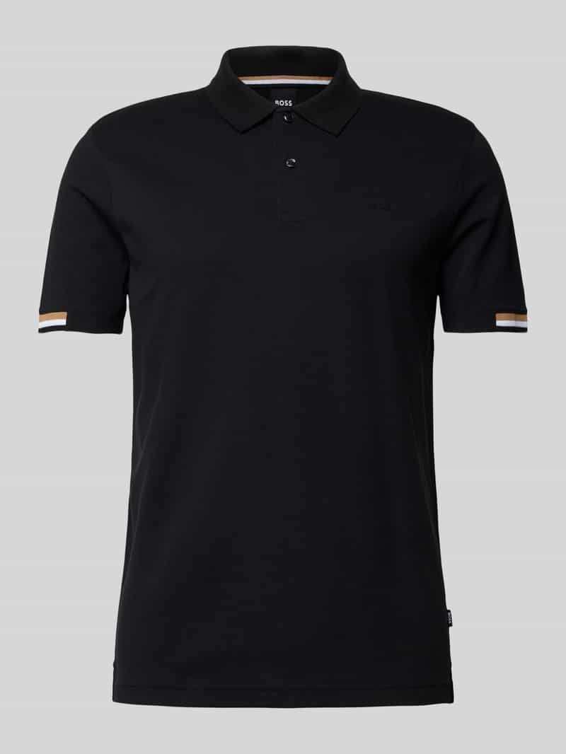 Boss Poloshirt met labelprint, model 'Parlay'