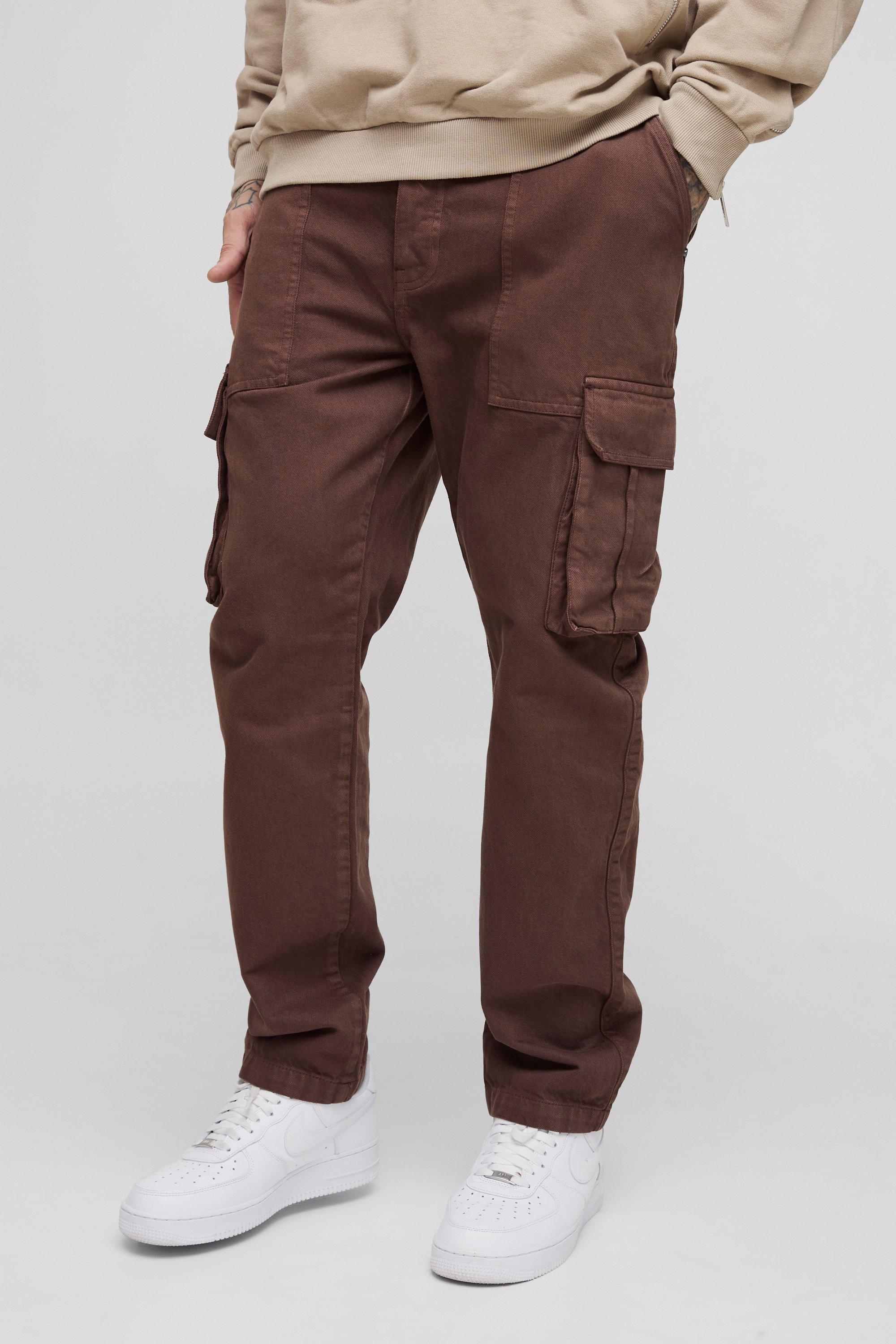 Boohoo Tall Toelopende Cargo Broek In Chocoladebruin, Chocolate