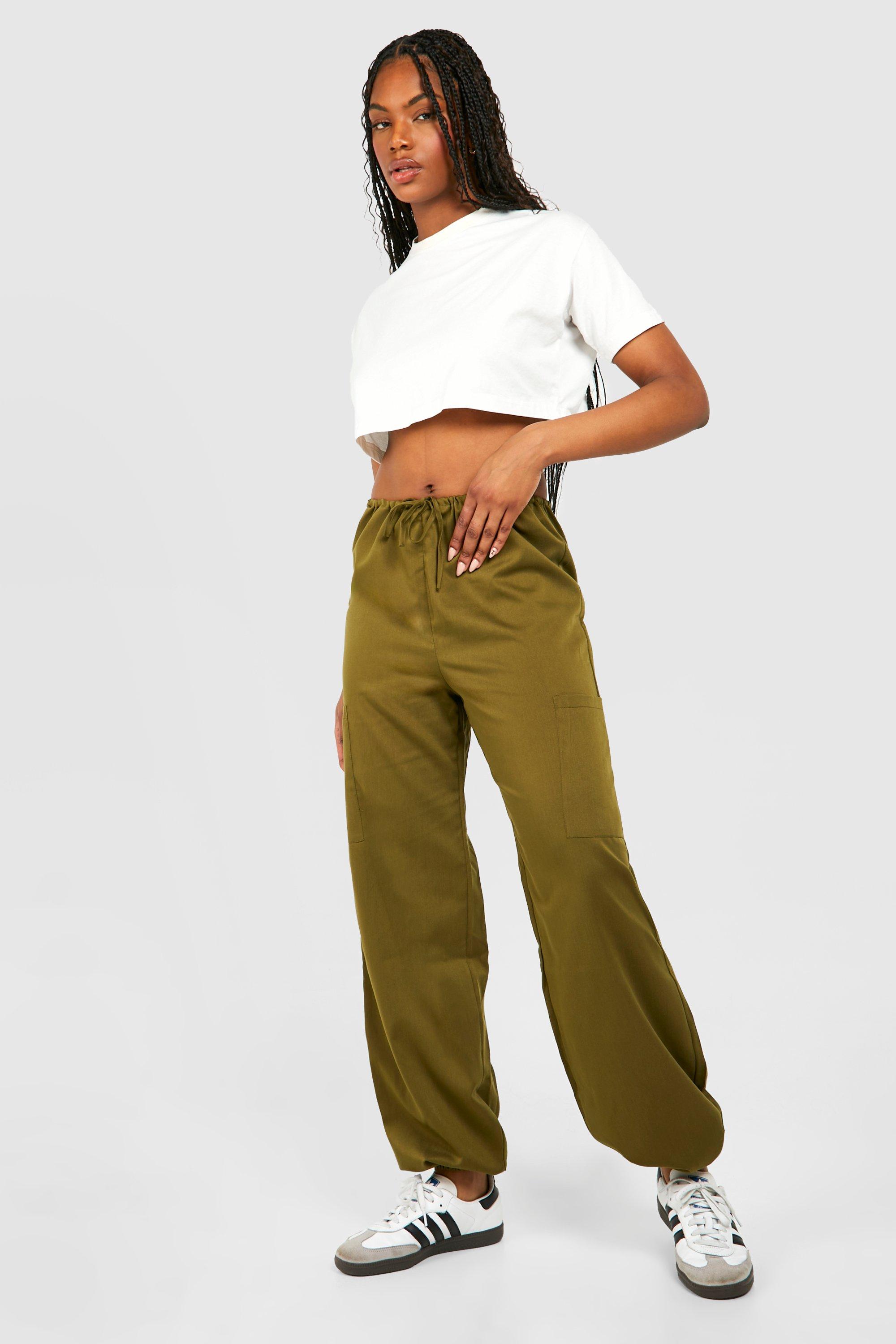 Boohoo Tall Geweven Cargo Broek Met Zak Detail, Khaki