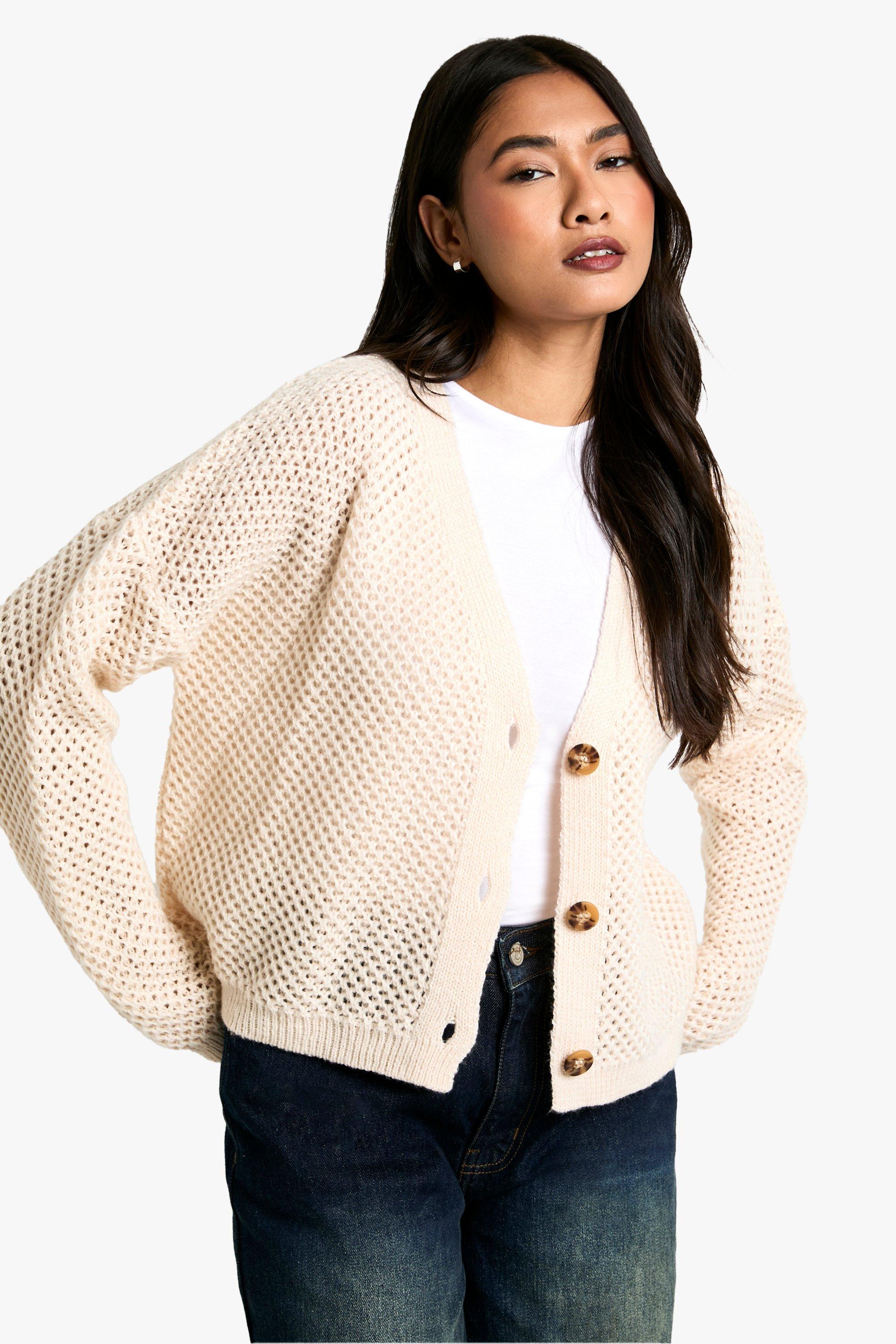 Boohoo Cardigan Met Knopen, Cream