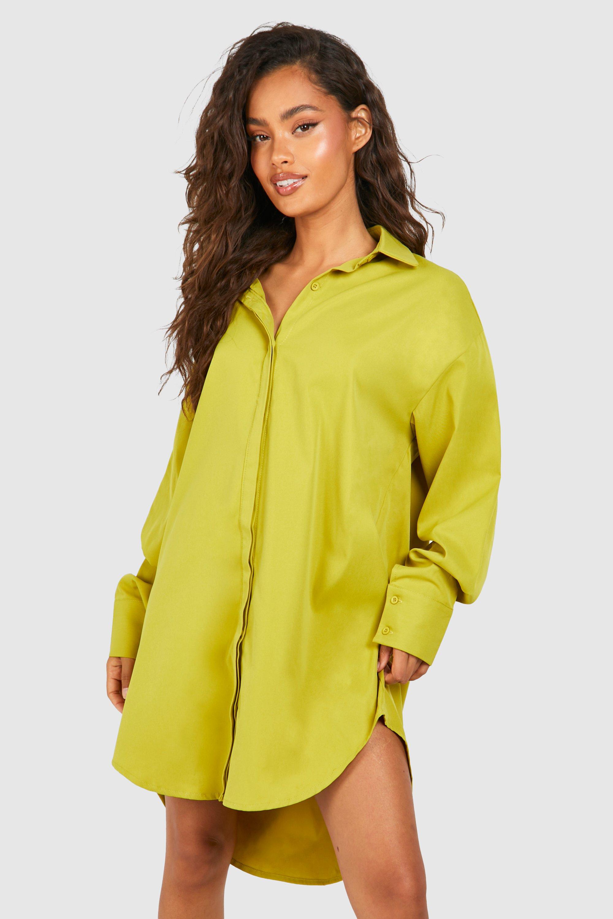 Boohoo Drop Shoulder Blouse Jurk, Olive