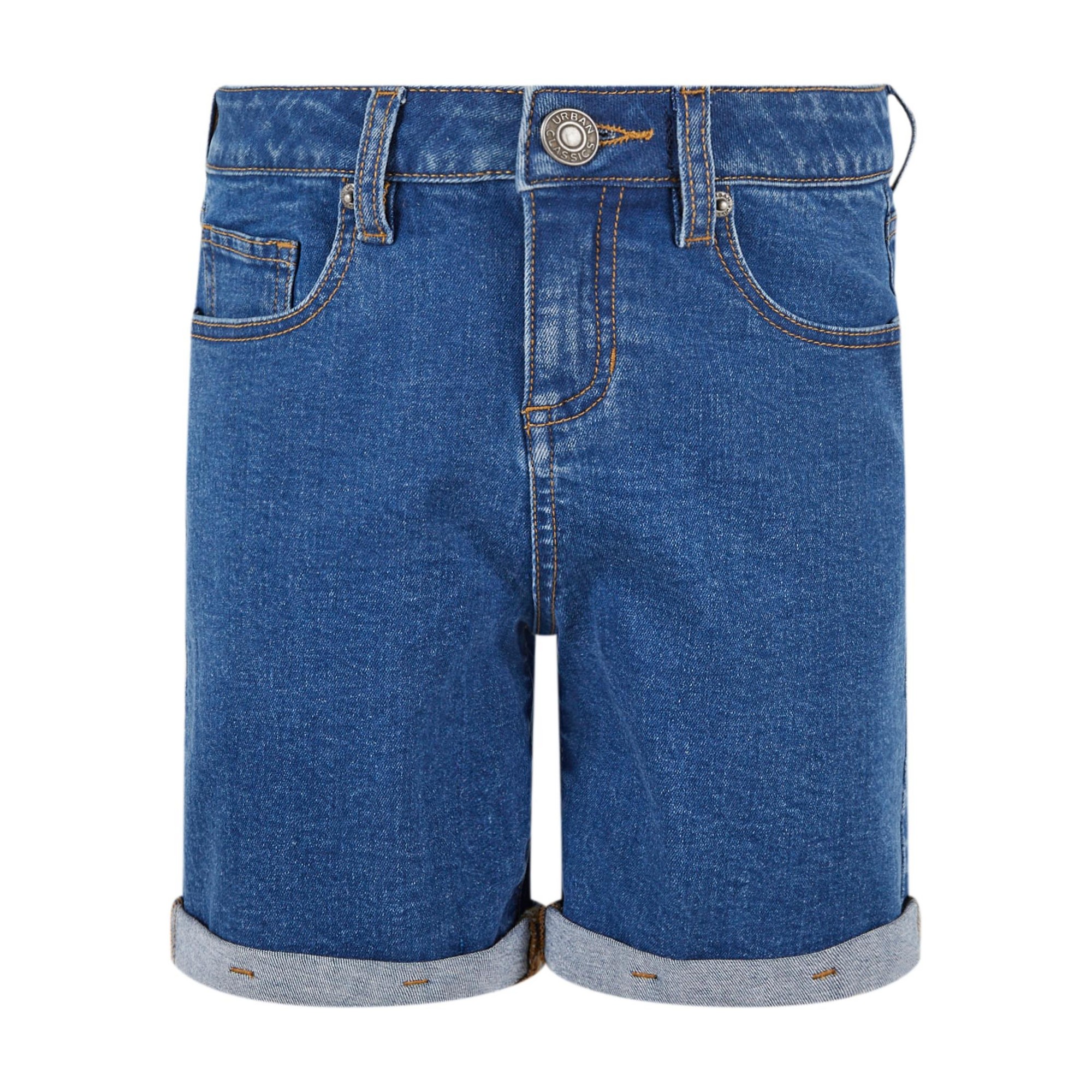 Urban Classics Meisjes bio stretch denim 5 zakken shorts