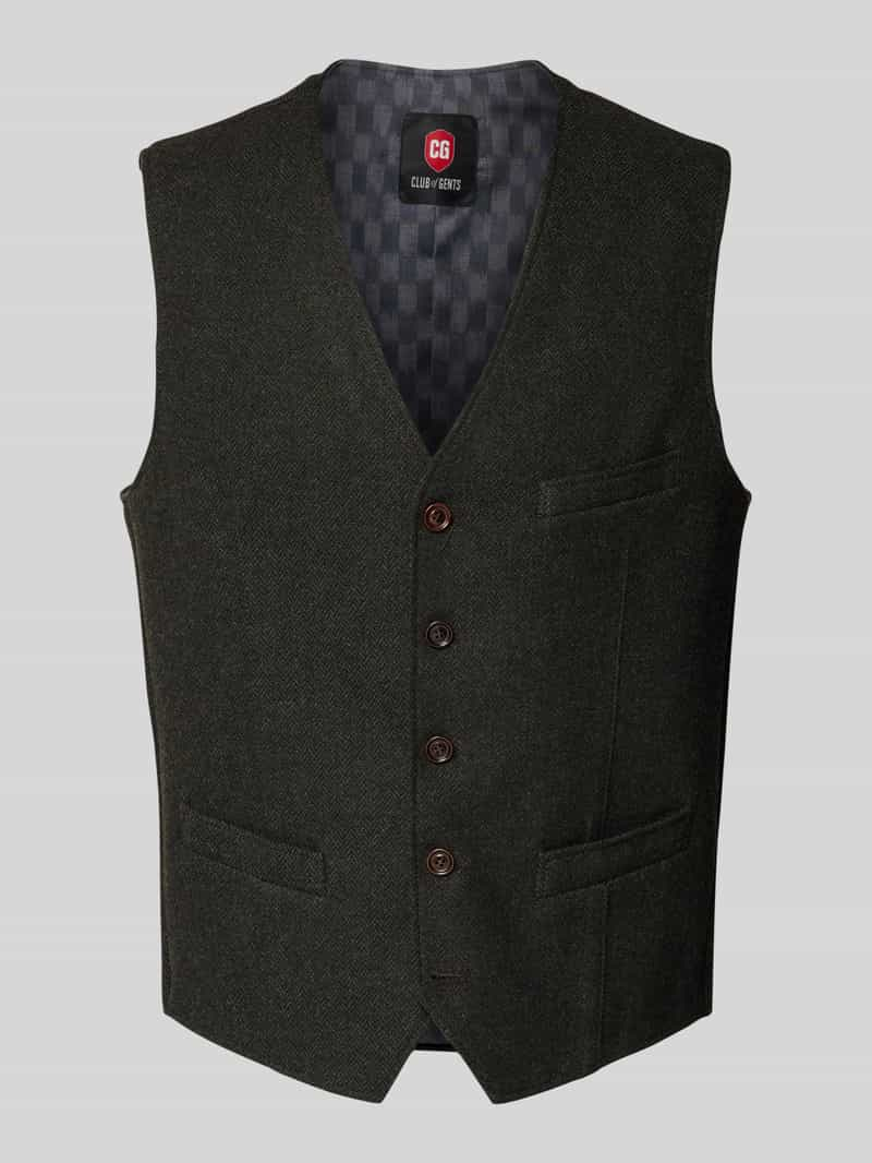 CG - Club of Gents Gilet met strookzakken, model 'Morley'