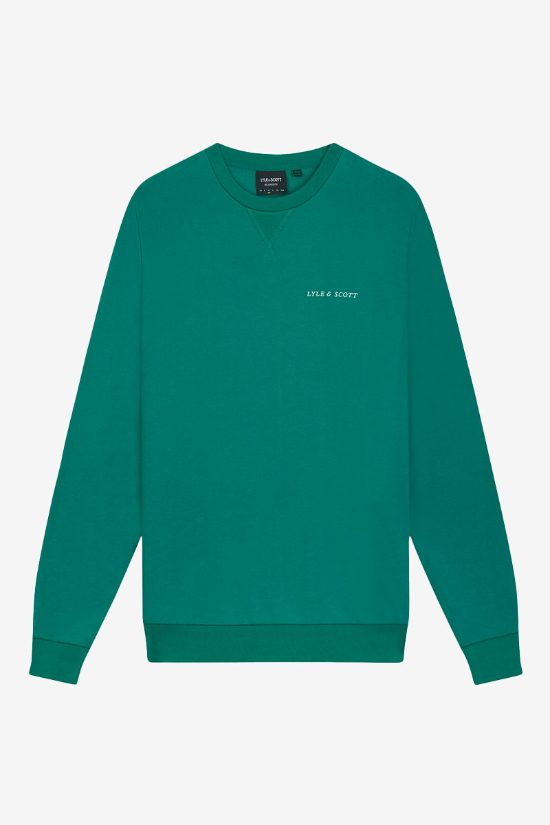 Lyle and Scott Loopback embroidered crew neck sweatshirt