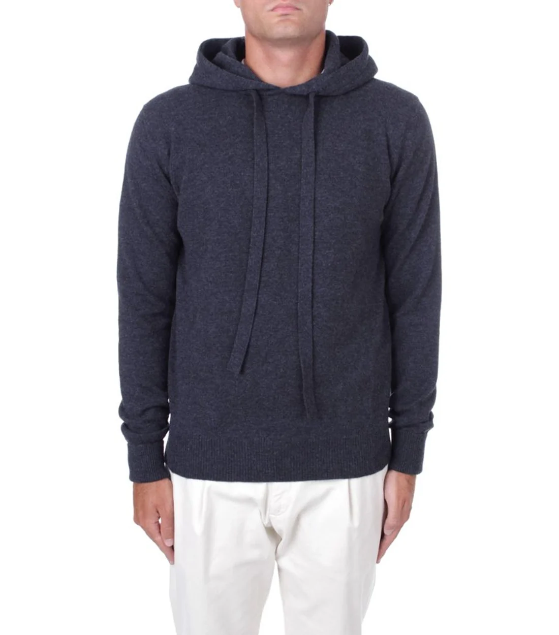 Alpha Studio Wol vergine hoodie met trekkoord