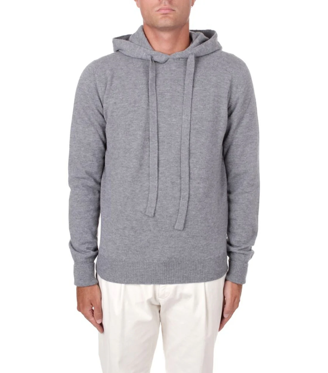 Alpha Studio Wol vergine hoodie met touwtjes