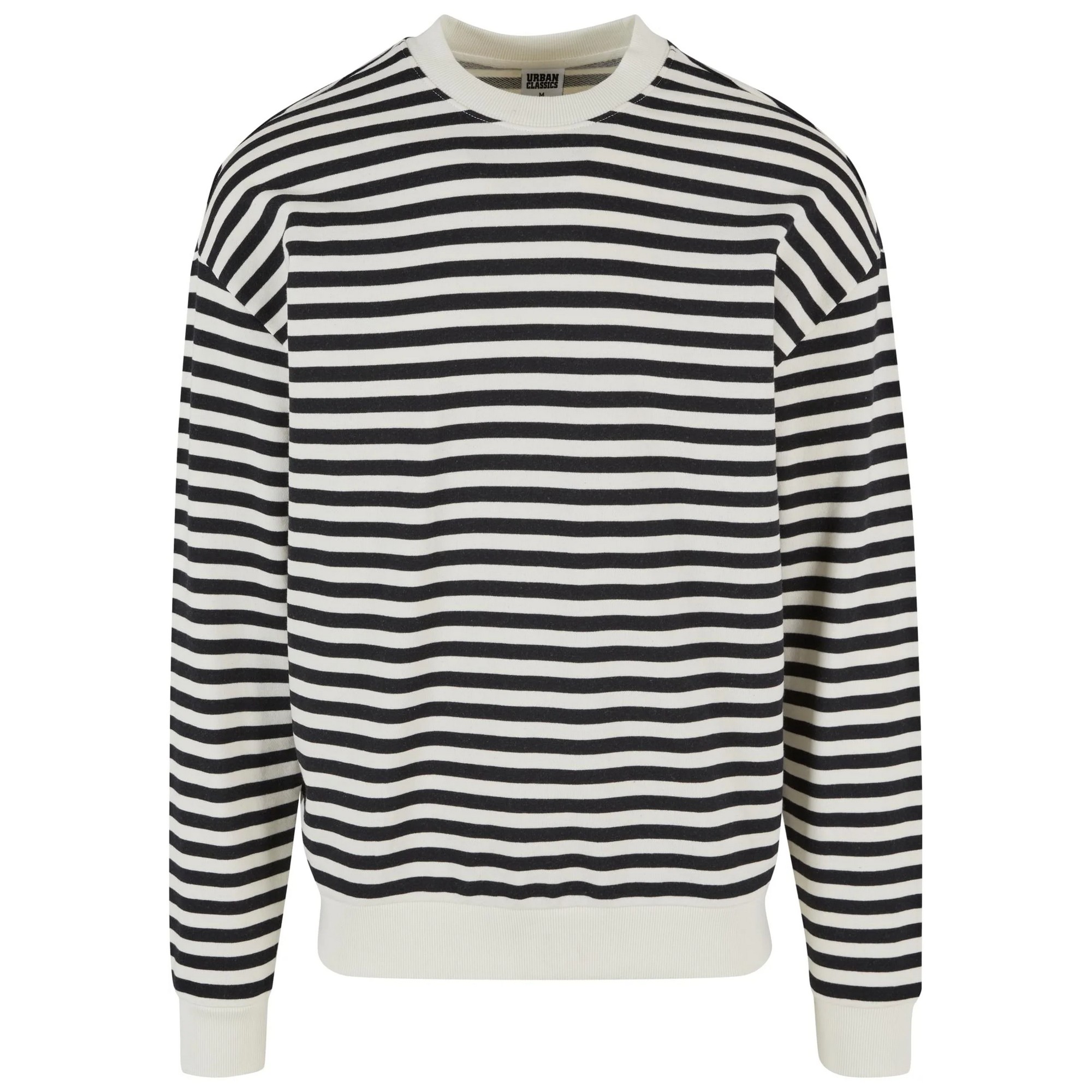 Urban Classics Heren sweatshirt met gestreepte ronde hals