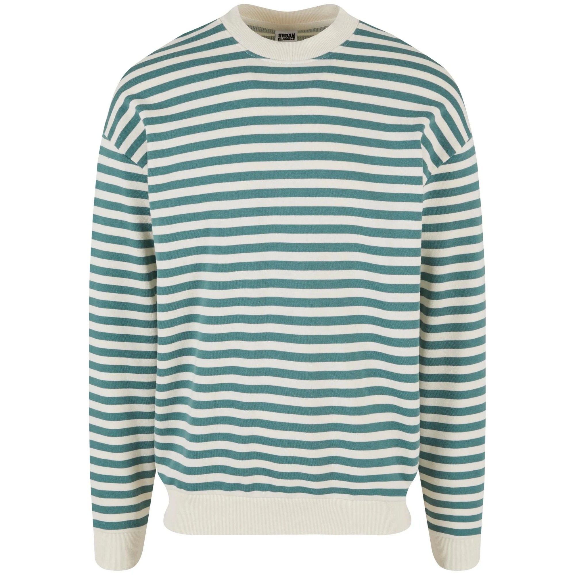 Urban Classics Heren sweatshirt met gestreepte ronde hals