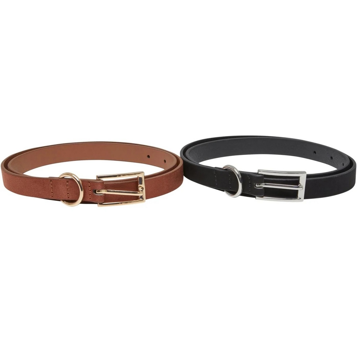 Urban Classics Dames grote faux lederen gesp riem (set van 2)