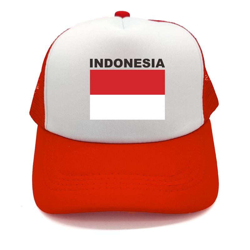 91530102MAC1XWP06K Indonesië Trucker Cap Zomer Unisex Cool Land Vlag Hoed Baseball Caps Unisex Outdoor Mesh Net Caps