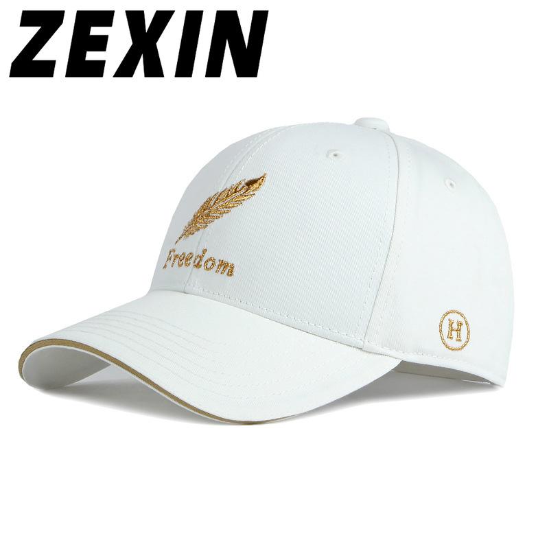 ZEXIN Outdoor Leisure Hard Top Katoenen Baseball Cap Zonnebrandcrème Zonnehoed Pentagram Borduren Eend Tong Cap 55-60cm