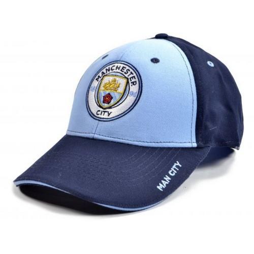 Pertemba FR - Apparel Manchester City FC baseballpet met contrasterend paneel One Size Vloot/lichtblauwe kleur