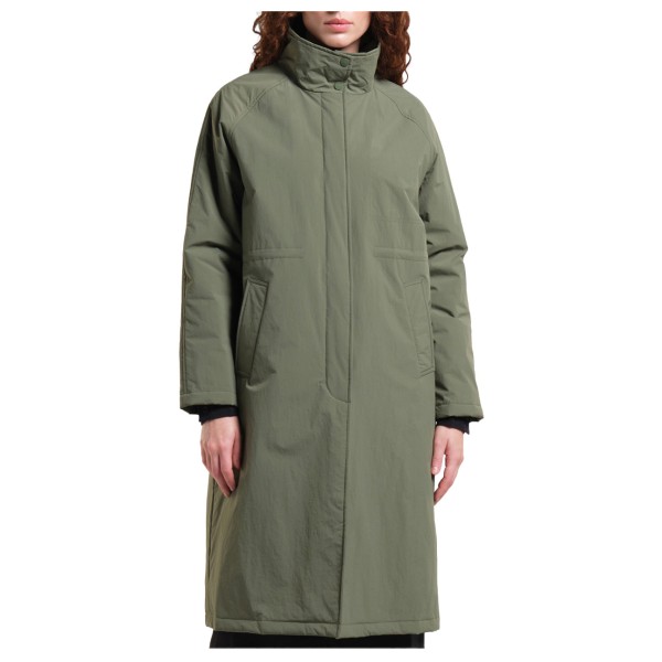 Dedicated  Women's Padded Coat Spraglehall - Lange jas, olijfgroen