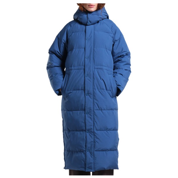 Dedicated  Women's Long Puffer Jacket Karmas - Lange jas, blauw